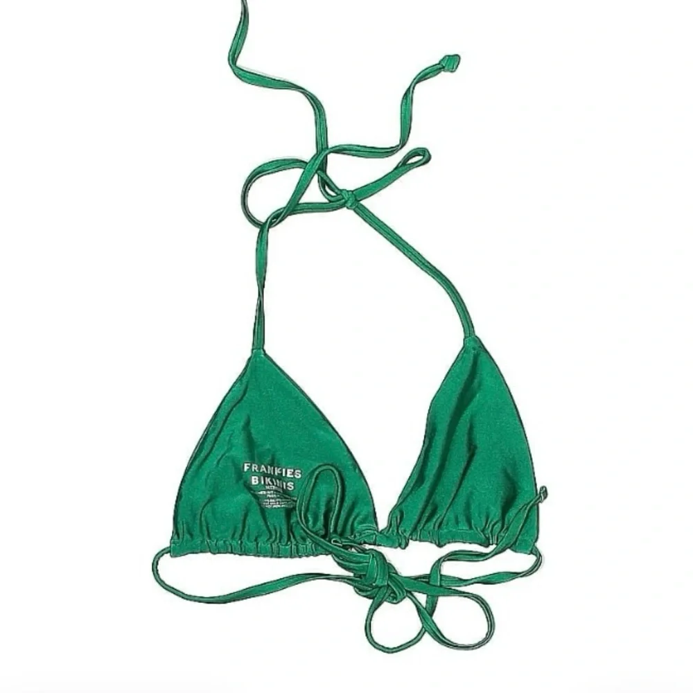 Frankie’s Bikinis  top only sz med green (matching bottoms in separate listing)